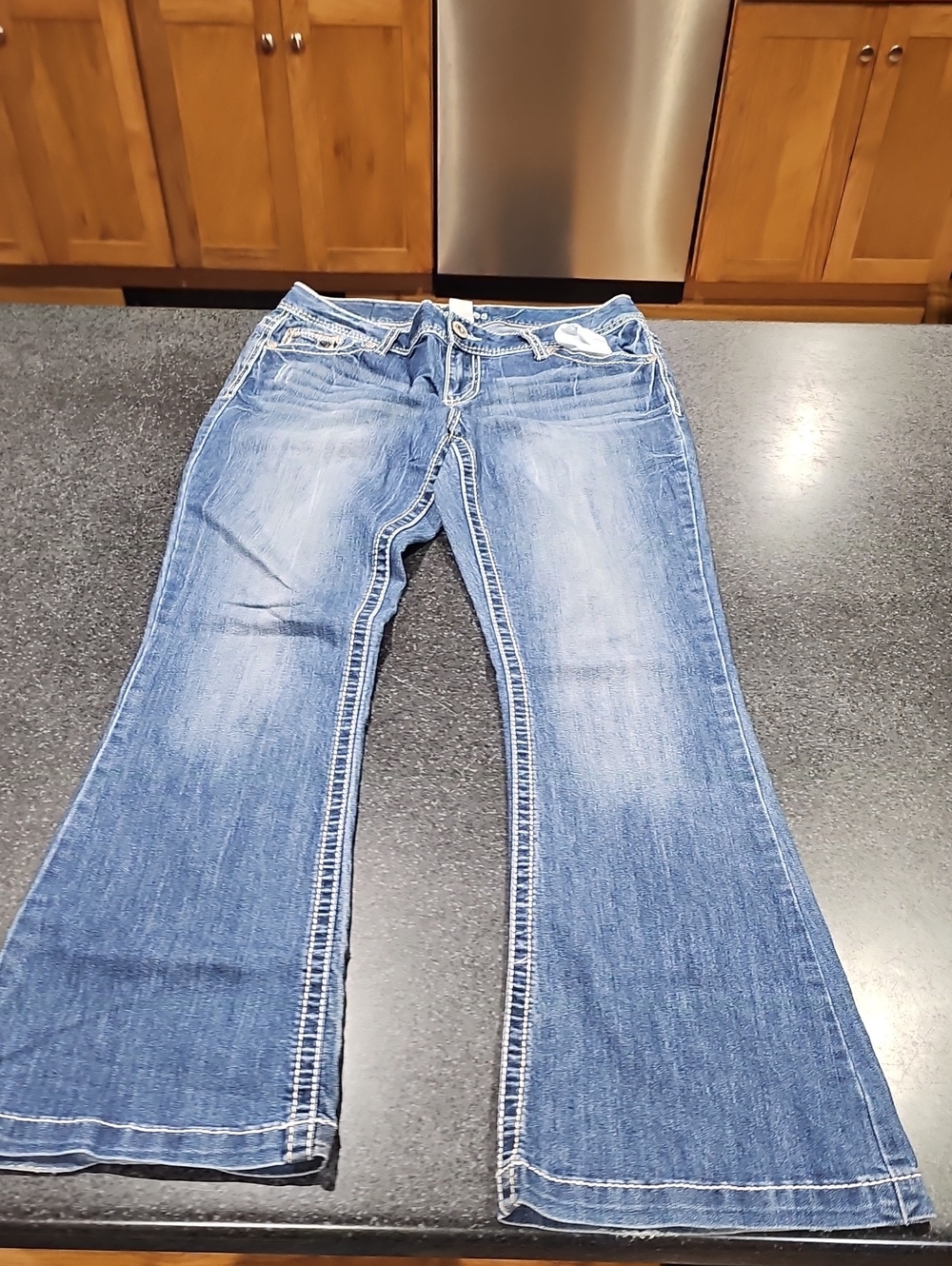 Maurices Light Blue Flared Jeans